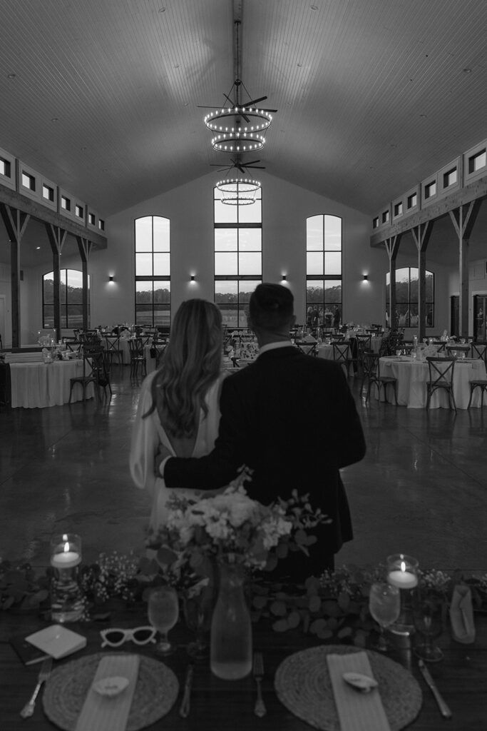 cute picture of the newlyweds at their wedding reception party