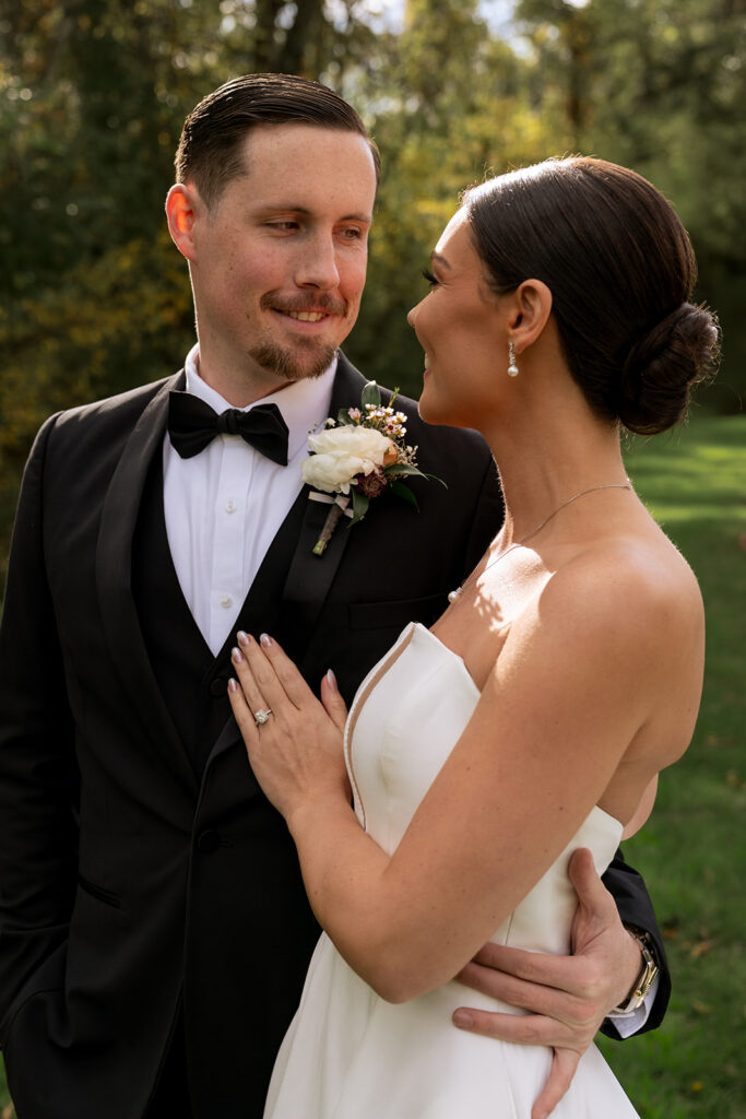 Golden hour bridal portrait