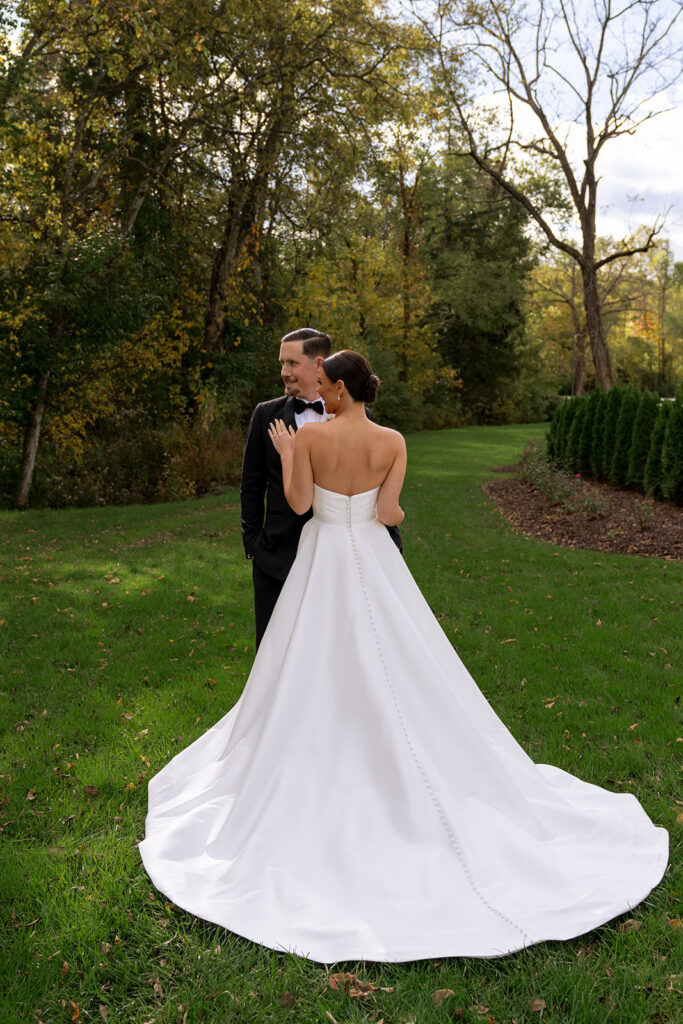 Golden hour bridal portraits in St. Louis