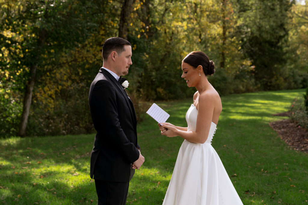 Bride and groom at their dream St. Louis wedding