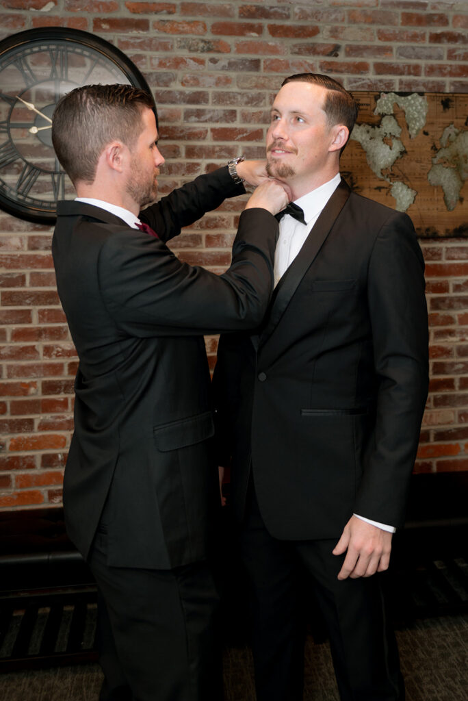 Groom getting ready for his ceremony