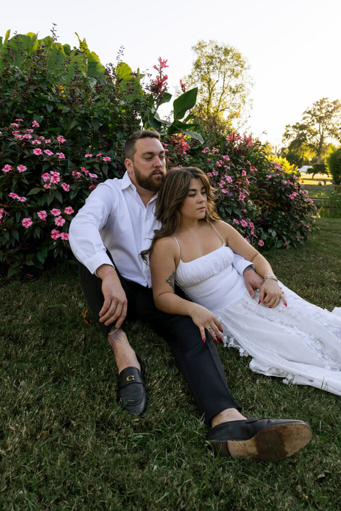 golden hour bridal portraits