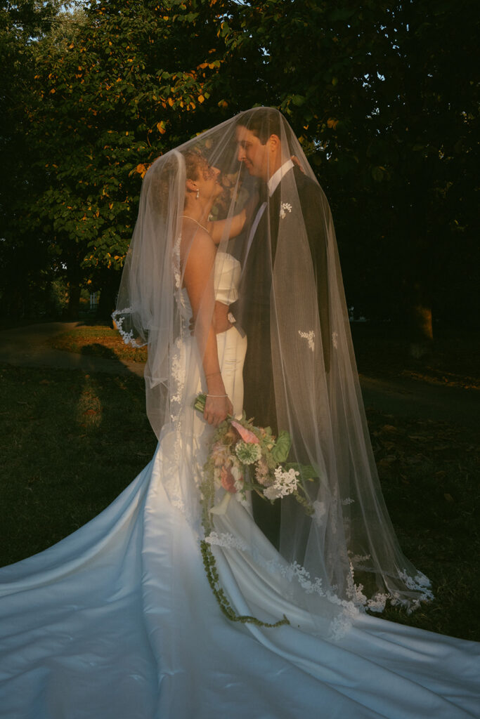 Stunning golden hour bridal portraits