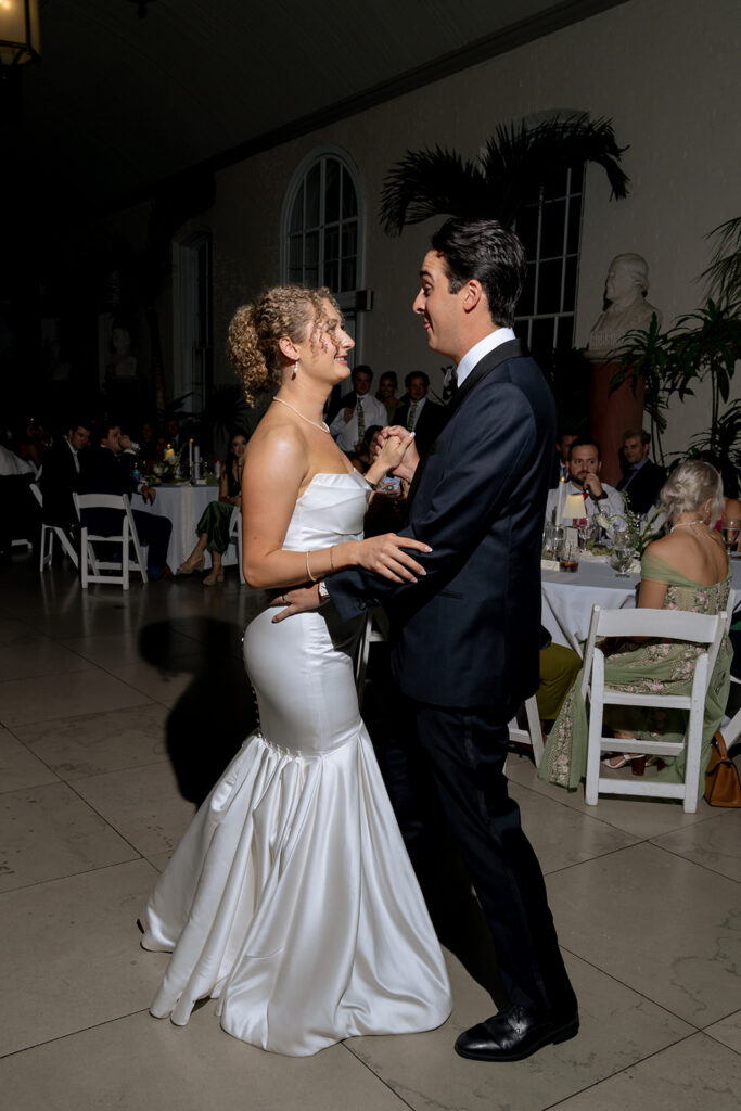 newly married couple at their first dance