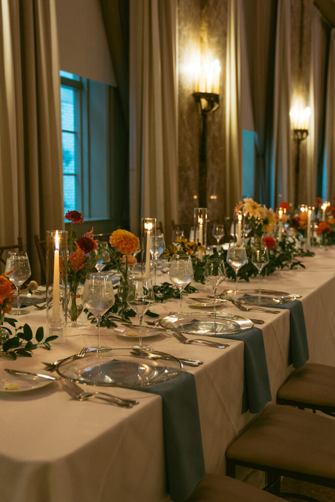 stunning florals at the wedding reception