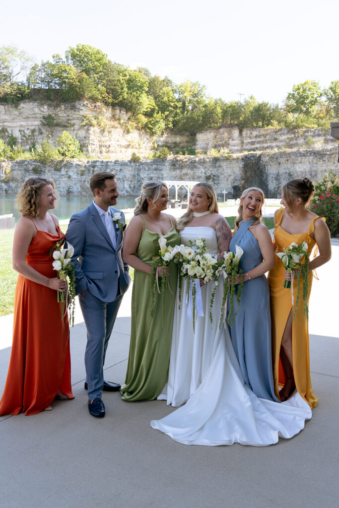 cute picture of the bride with her friends
