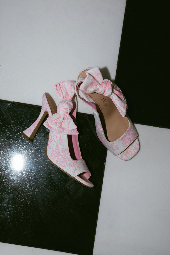 stunning closeup picture of the wedding shoes