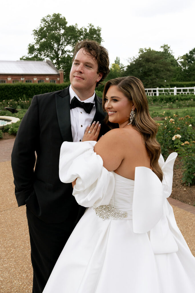 cute picture of the newlyweds hugging