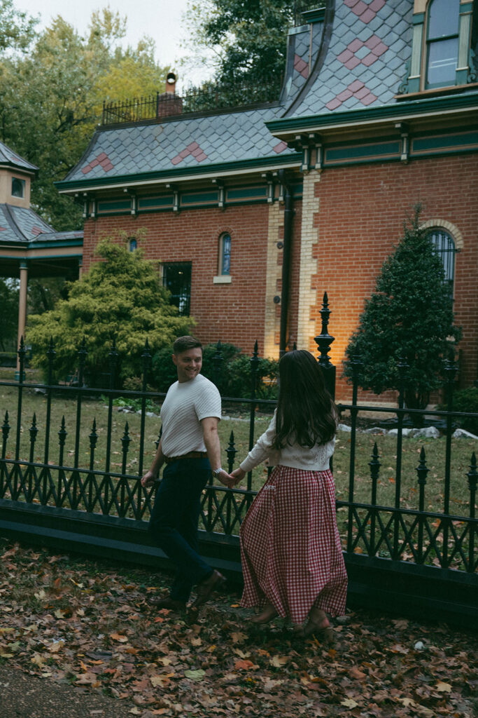 cute picture of the newly engaged couple at their dream photoshoot