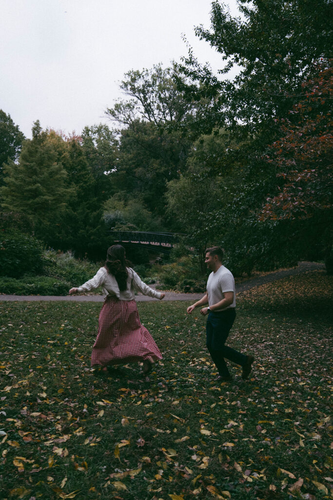 playful engagement photos in st. louis