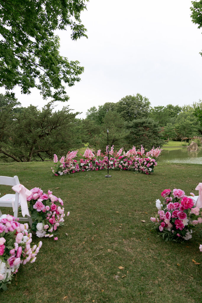 colorful wedding ceremony decor