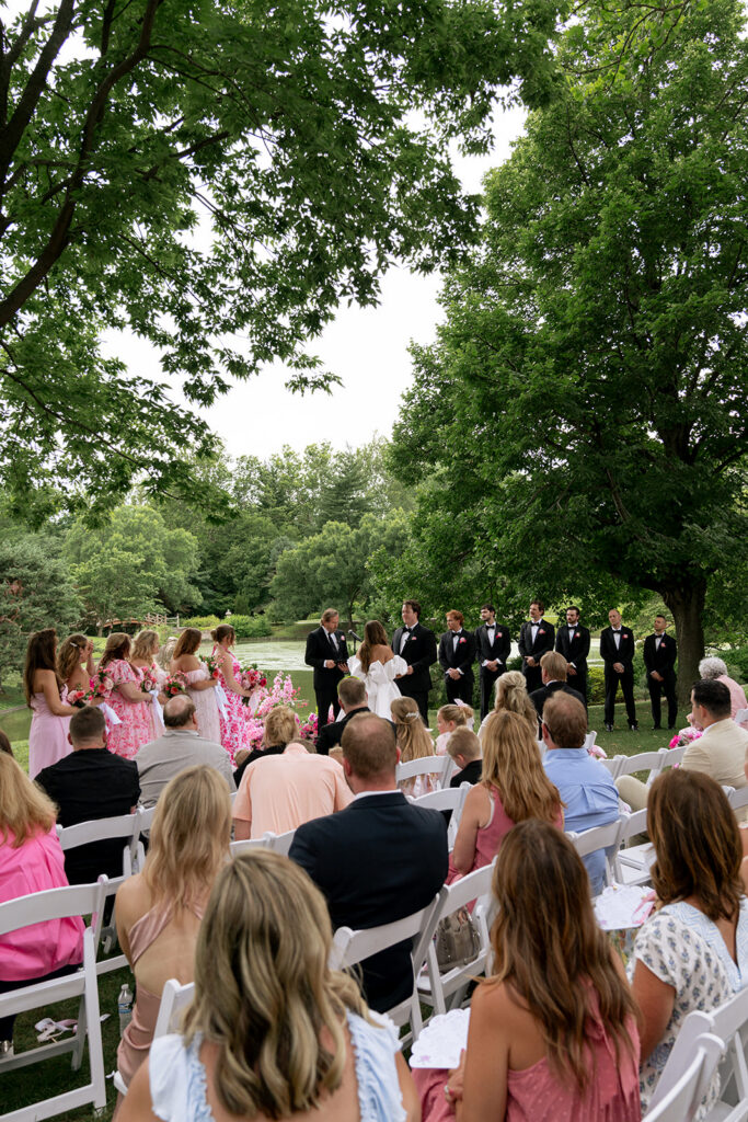 colorful wedding ceremony in st. louis