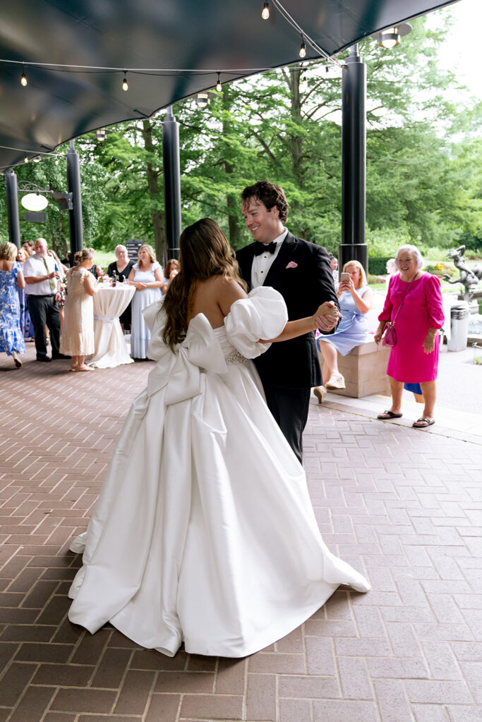 newlyweds at their dream reception
