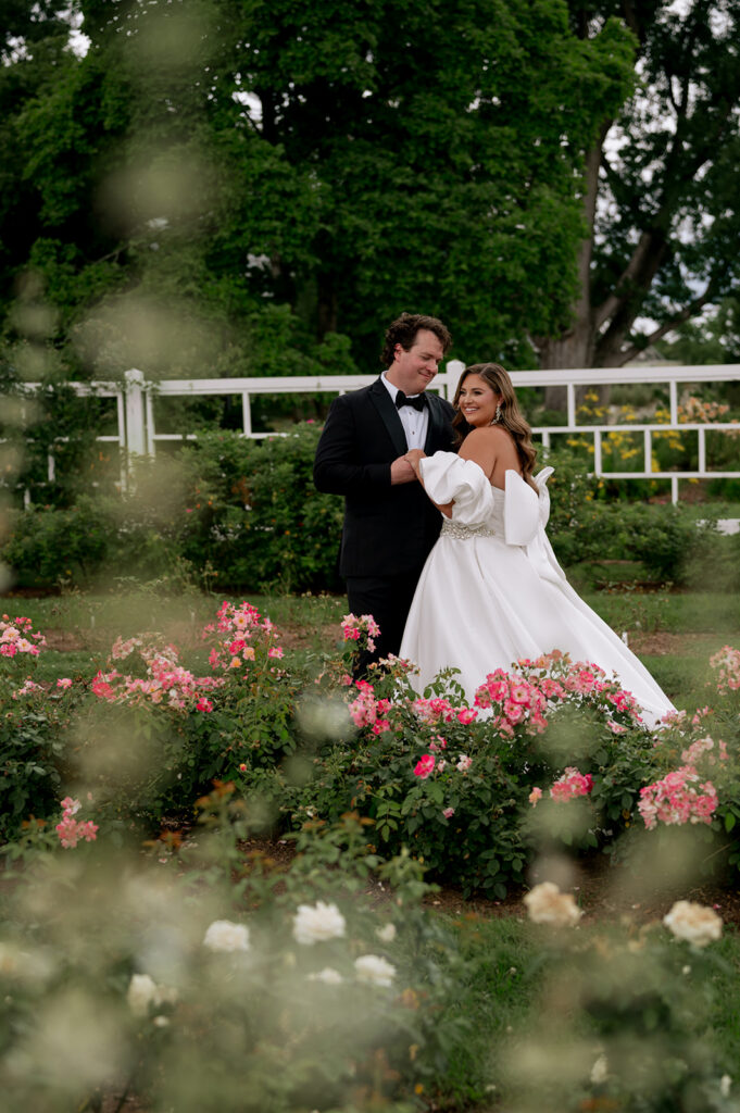 cute picture of the bride and groom at their intimate wedding