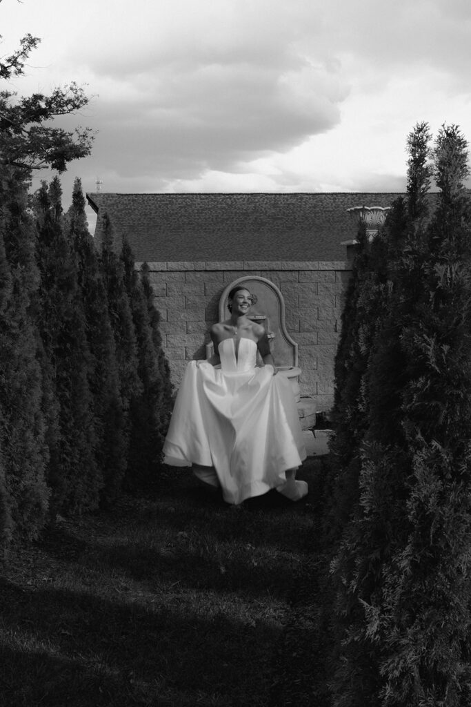 stunning picture of the bride at her dream wedding