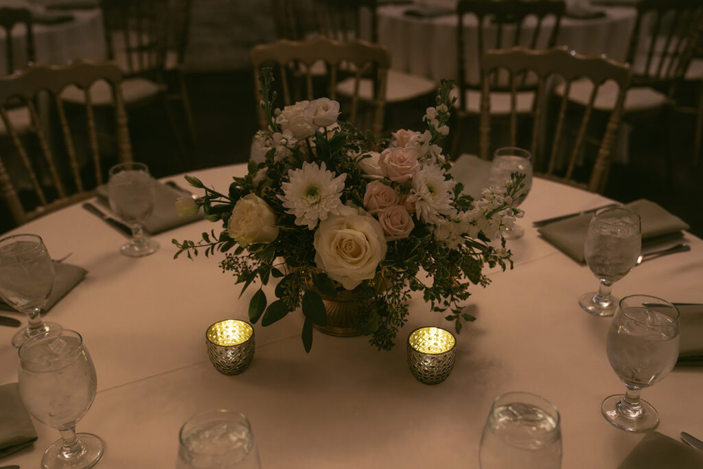 stunning florals at the wedding reception