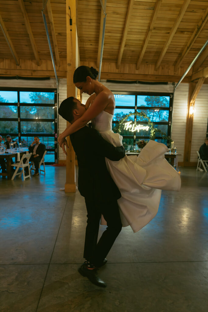 happy couple at their dream wedding reception