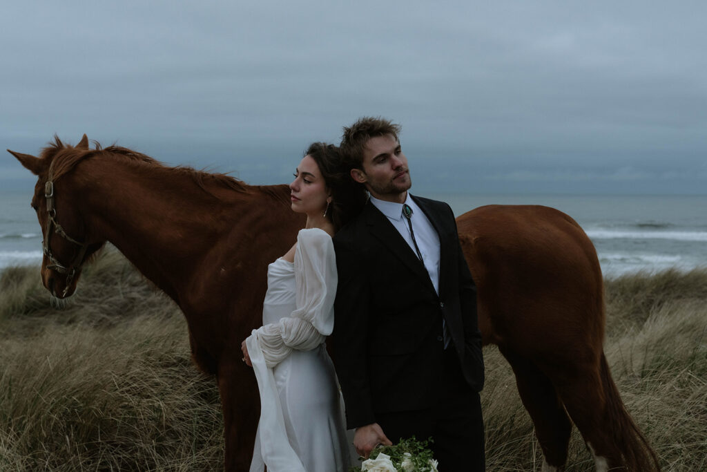 cute picture of the bride and groom at their dream elopement