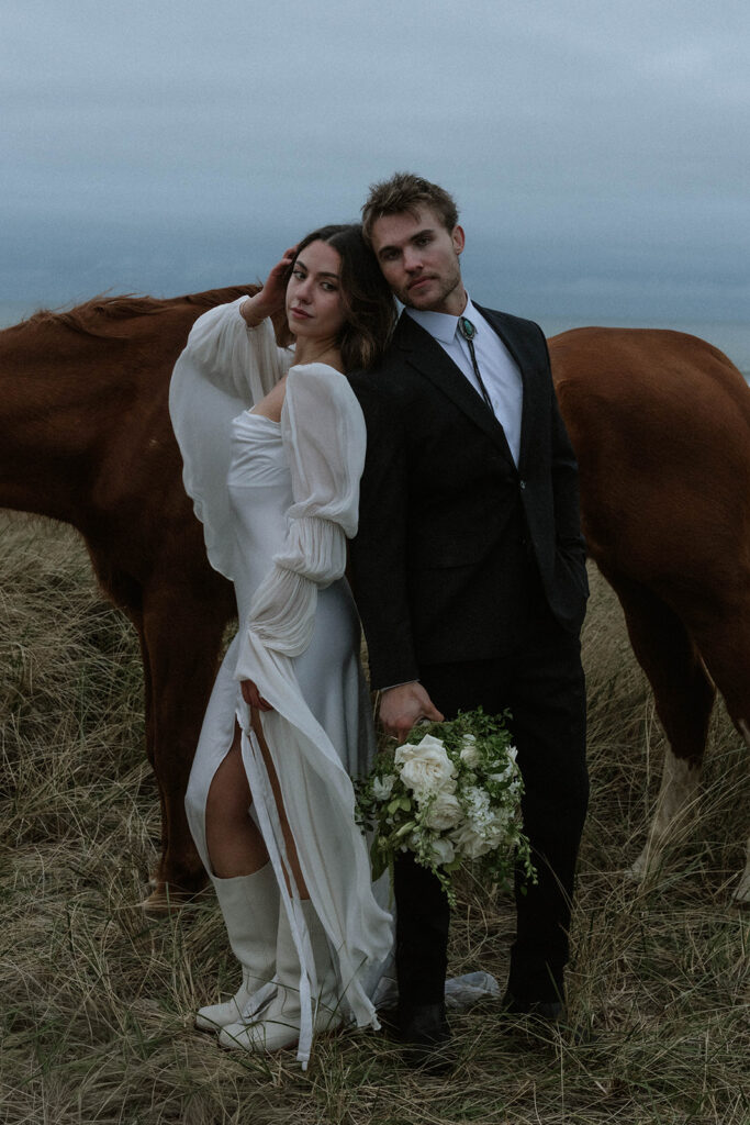 bride and groom at their intimate and romantic elopement