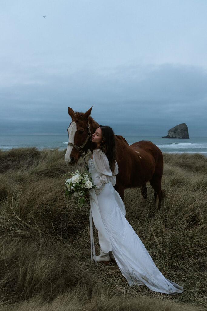 stunning picture of the bride at her dream elopement