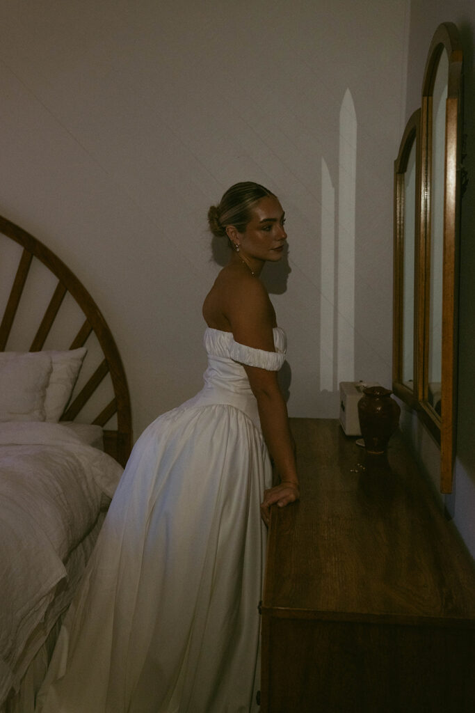 cute picture of the bride at her dream elopement