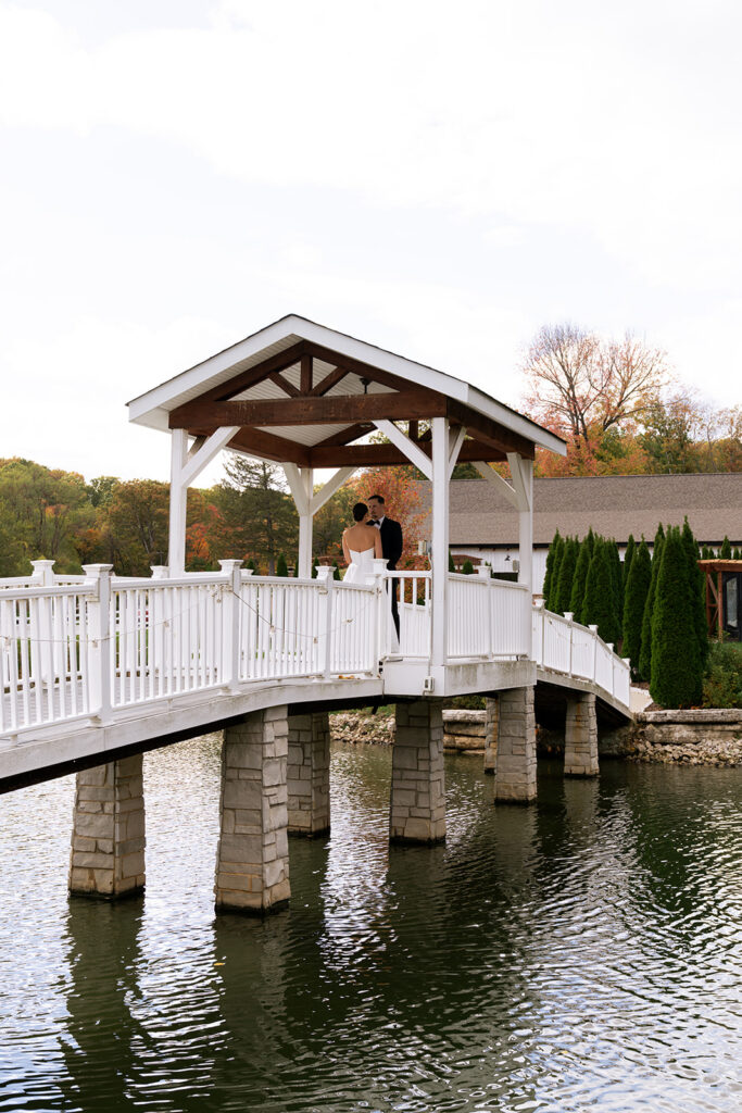 cute picture of the bride and groom hugging