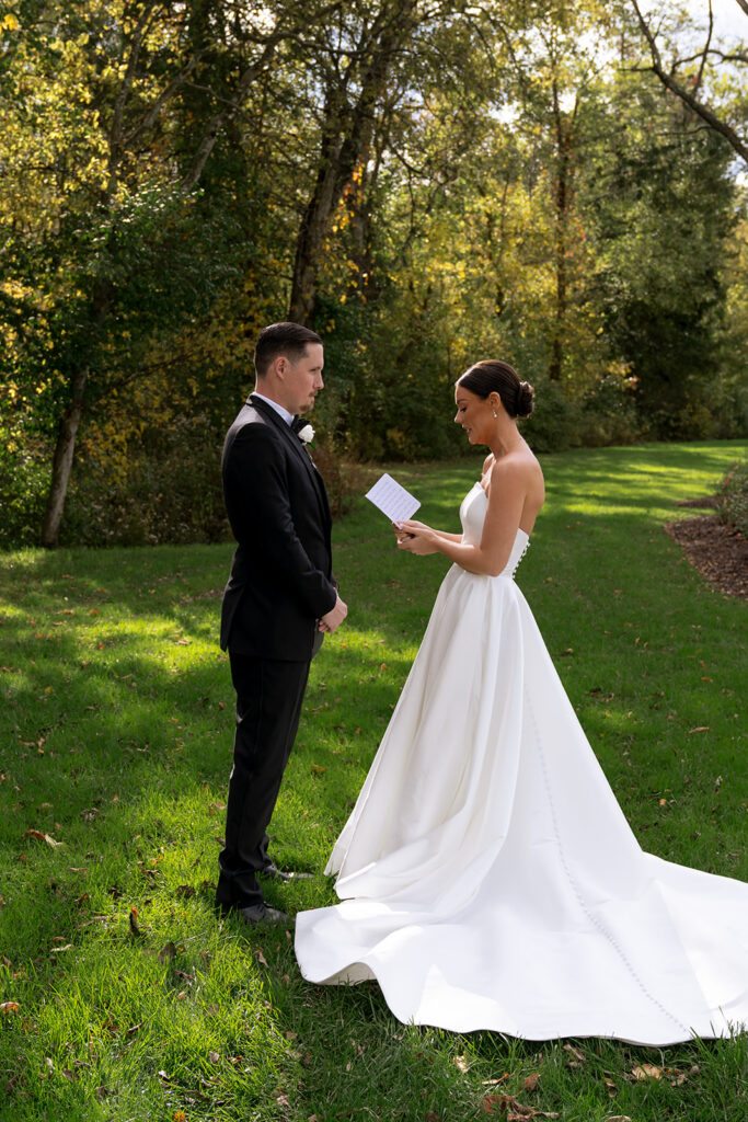While the bride is finishing up, the second photographer heads over to the groom’s quarters to capture those candid getting ready moments. By 2:00, the guys are fully dressed and ready, which is perfect timing to keep everything aligned for the rest of the day. This part of the timeline is simple, but it’s important, having both sides ready early keeps you from feeling behind later and gives you more flexibility if anything runs a few minutes over