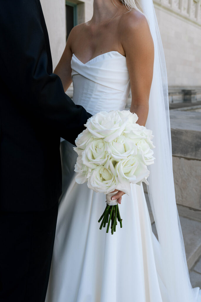 stunning closeup shot of the wedding bouquet