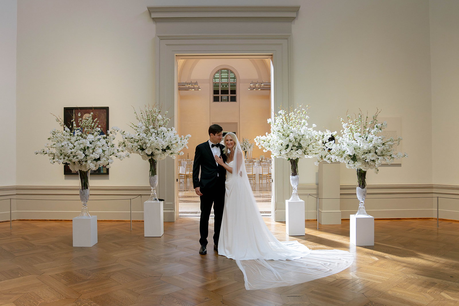 bride kissing the groom on the cheek