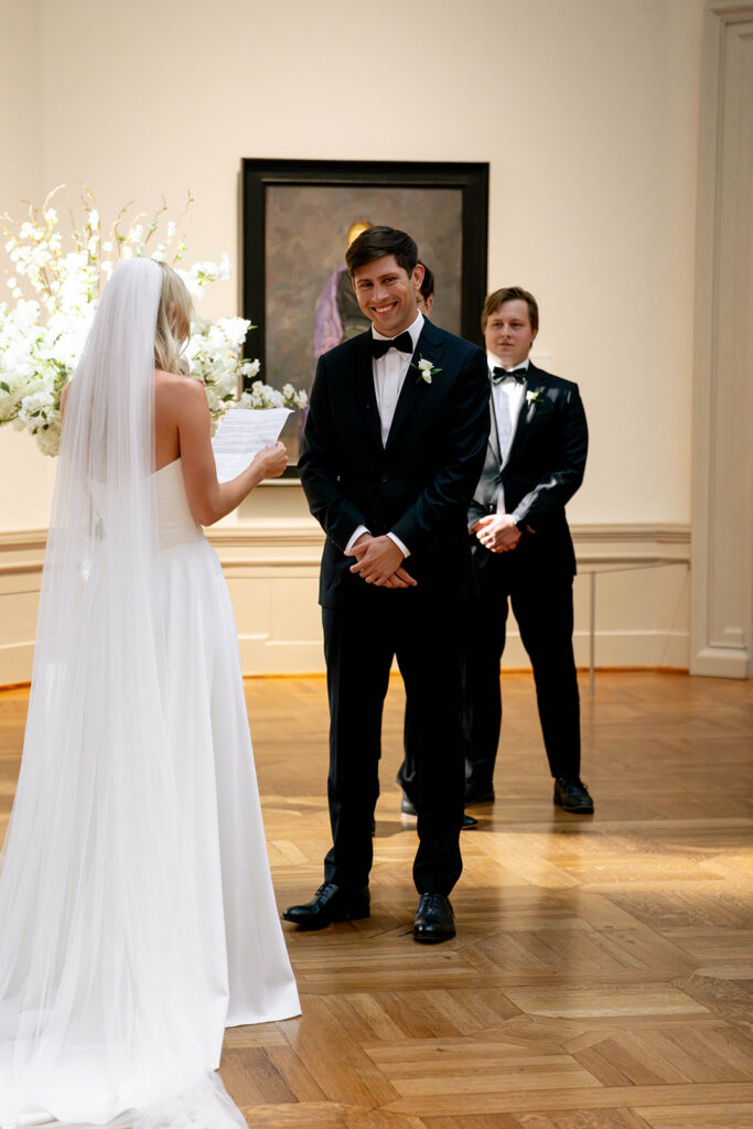 cute picture of the bride and groom at their dream wedding ceremony