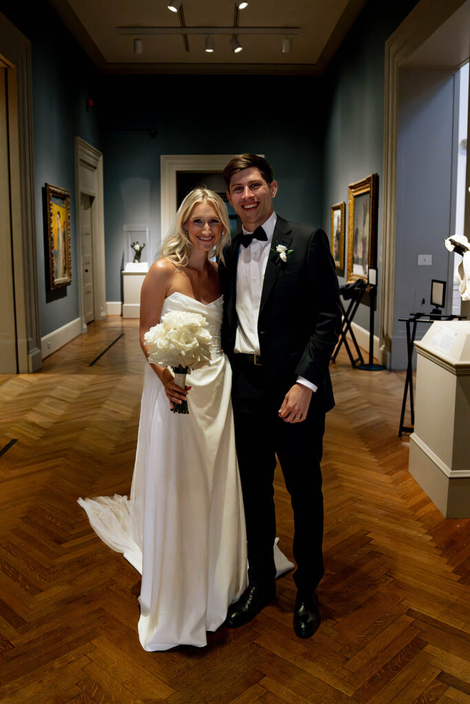 cute picture of the bride and groom hugging during their photoshoot