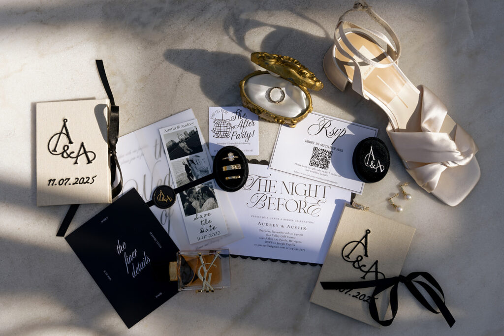 stunning picture of the wedding details