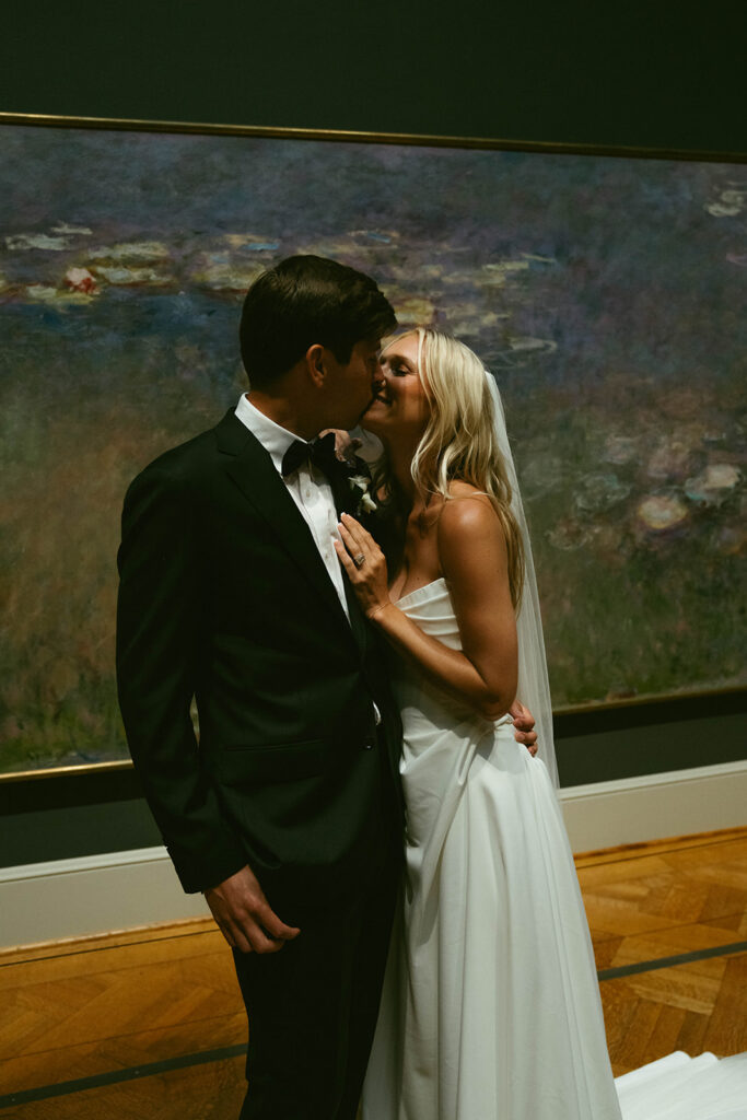 cute picture of the bride and groom at their dream st. louis wedding