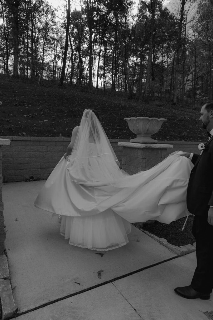 Romantic Knotting Hills Wedding with Timeless Black & White Details