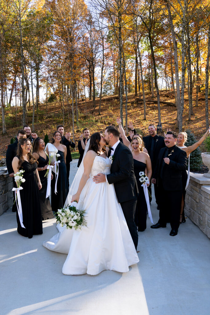 Romantic Knotting Hills Wedding with Timeless Black & White Details