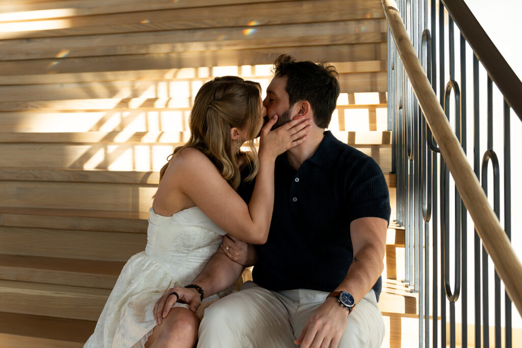 newly engaged couple at their dream photoshoot