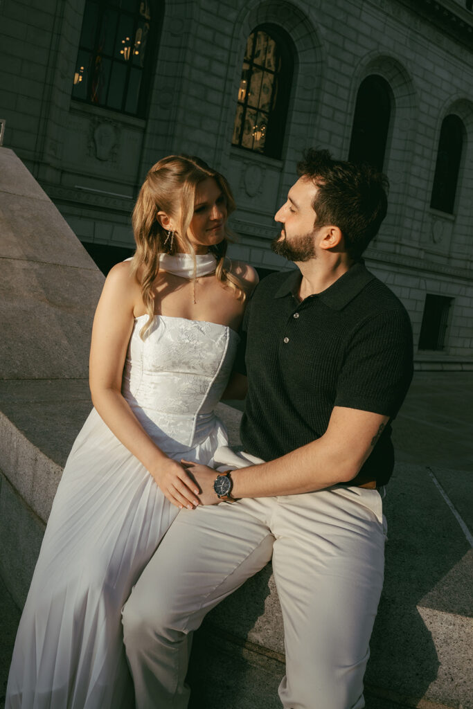 golden hour couple portraits in st. louis
