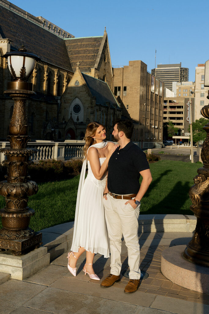 Romantic Central Library Engagement Photos in St. Louis