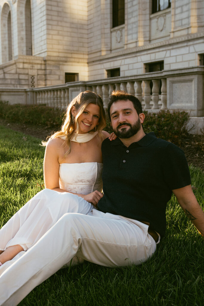 Romantic Central Library Engagement Photos in St. Louis