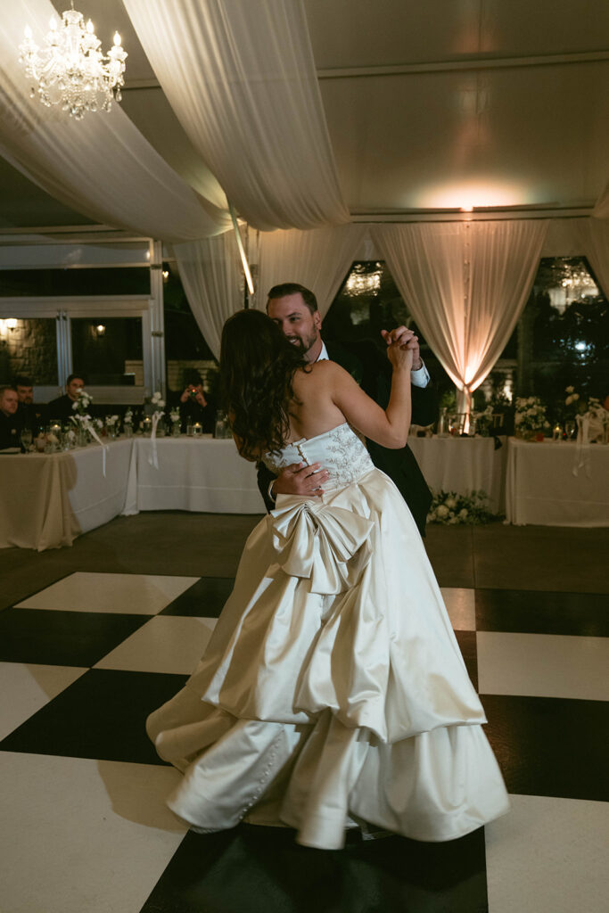 Romantic Knotting Hills Wedding with Timeless Black & White Details