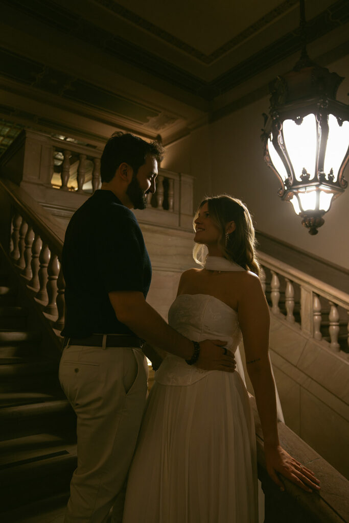 Romantic Central Library Engagement Photos in St. Louis