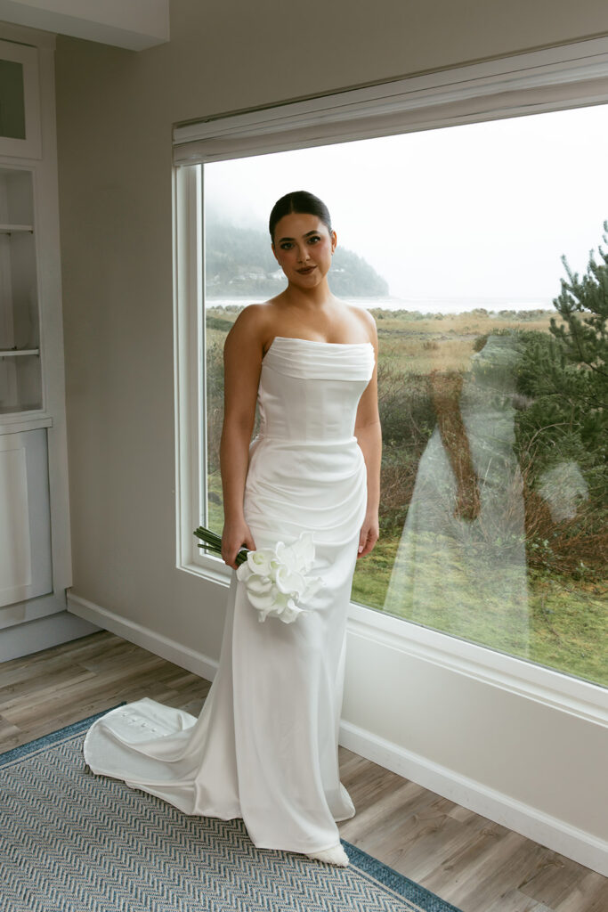 Editorial Cannon Beach Oregon Elopement With Stormy Coastal Vibes