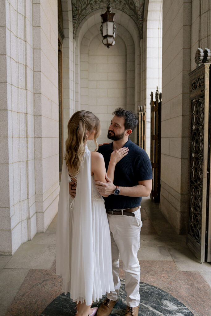 Couple at their dream engagement photos
