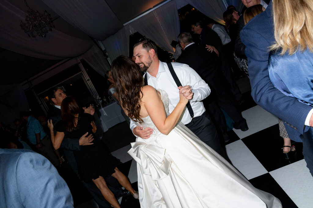 happy couple at their dream wedding reception