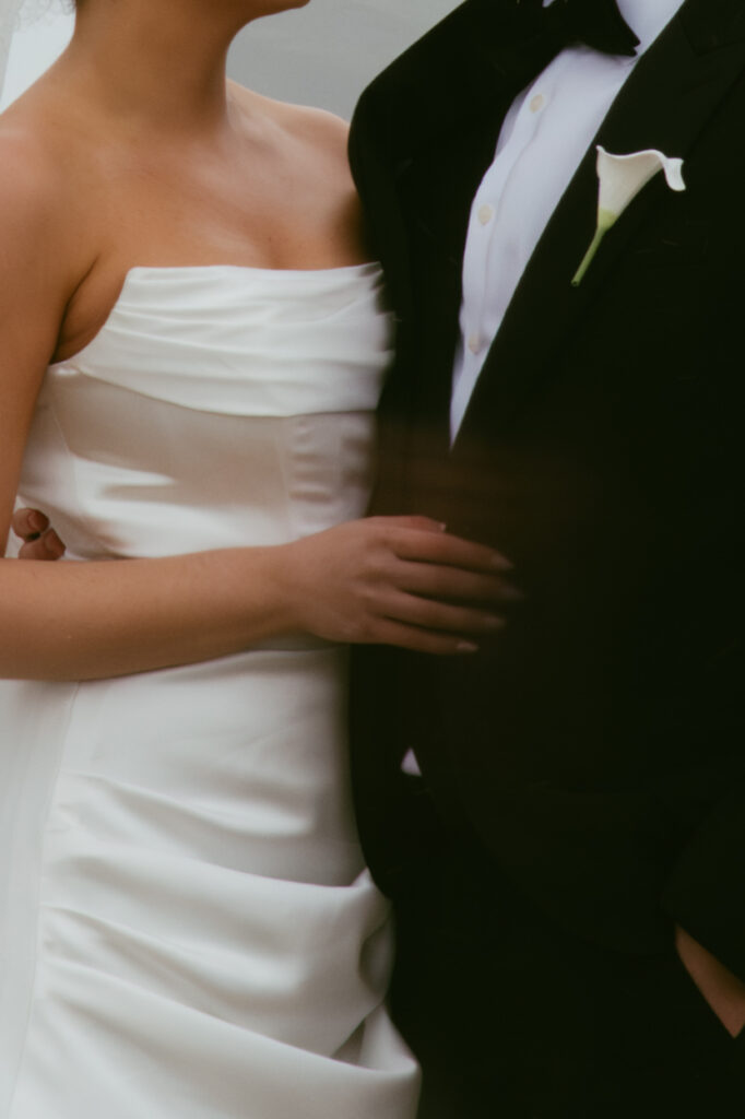 cute picture of the newlyweds hugging