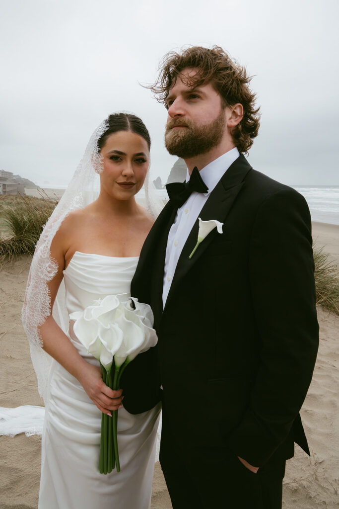 Editorial Cannon Beach Oregon Elopement With Stormy Coastal Vibes