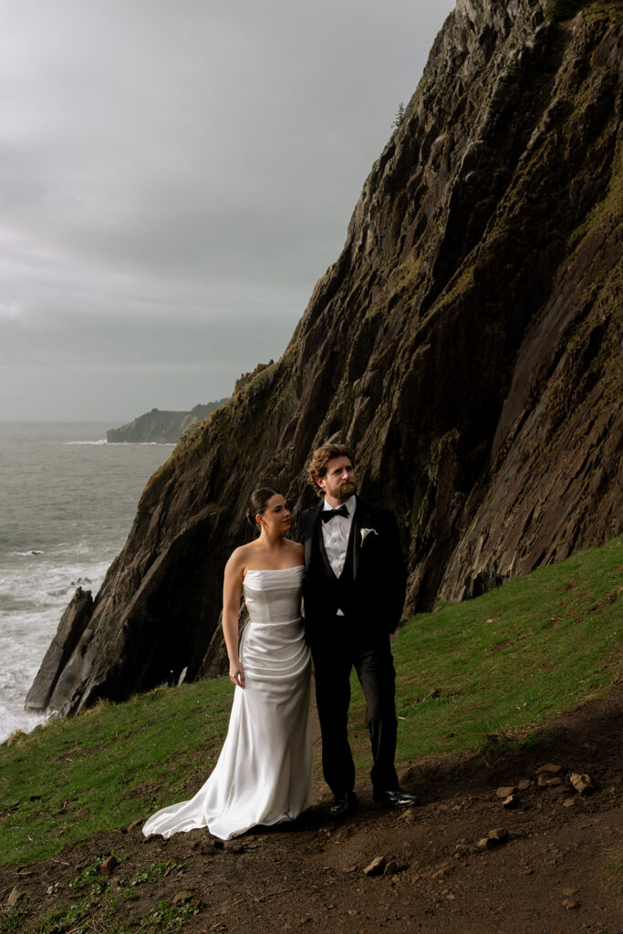 Editorial Cannon Beach Oregon Elopement With Stormy Coastal Vibes
