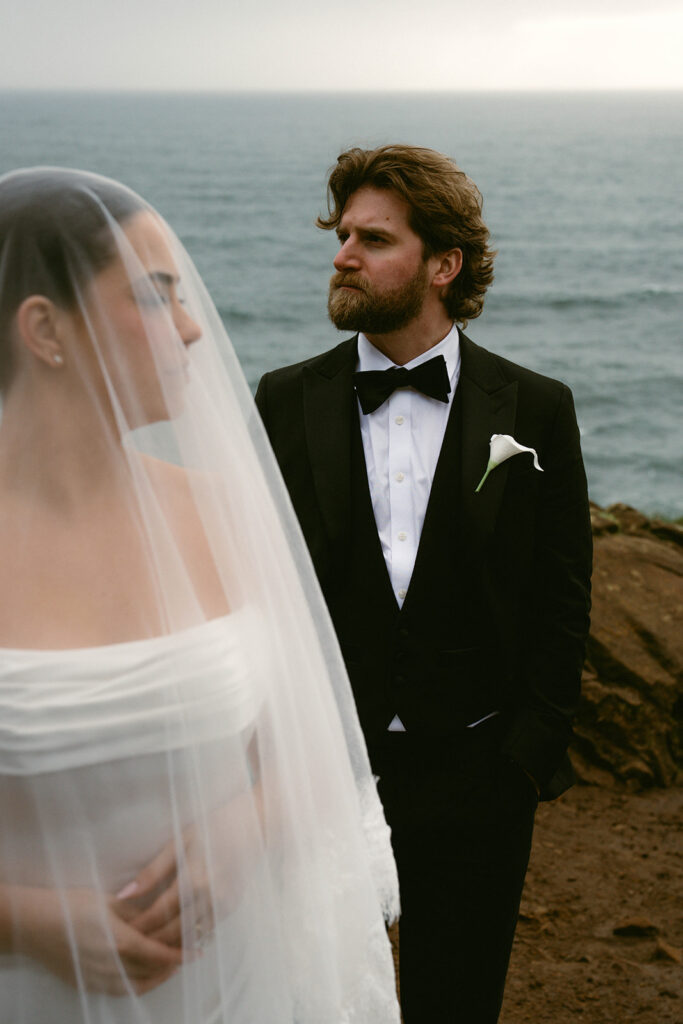 Editorial Cannon Beach Oregon Elopement With Stormy Coastal Vibes