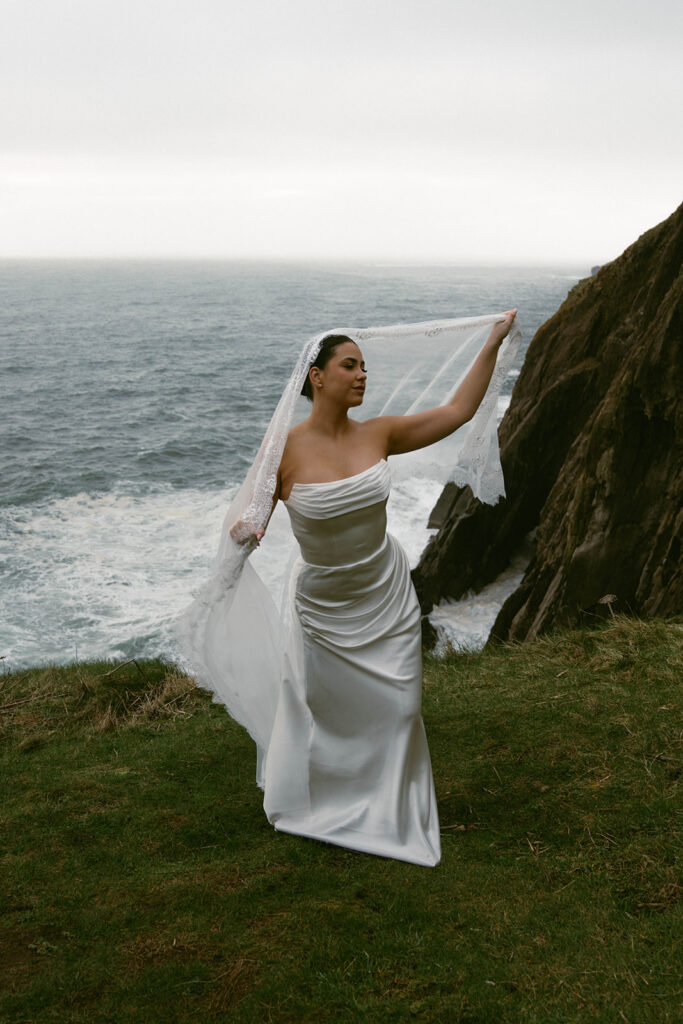 Editorial Cannon Beach Oregon Elopement With Stormy Coastal Vibes