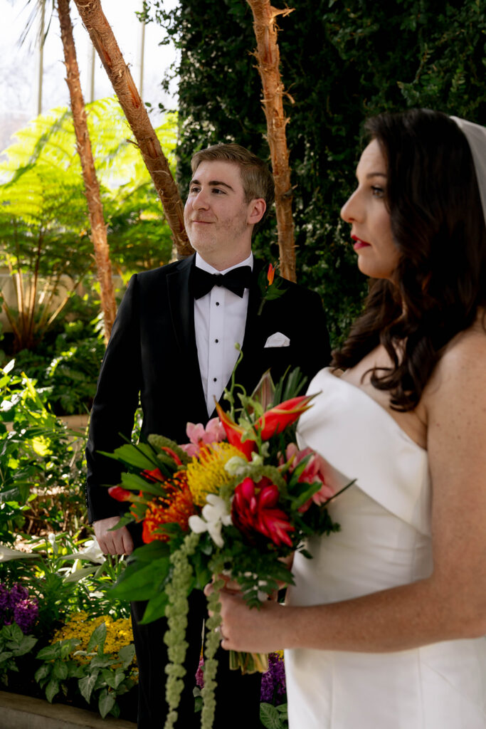 cute picture of the newlyweds at their dream st. louis wedding day